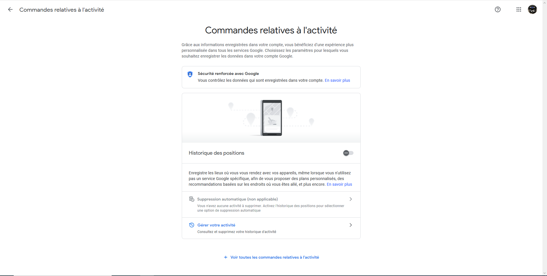 Localisation Google