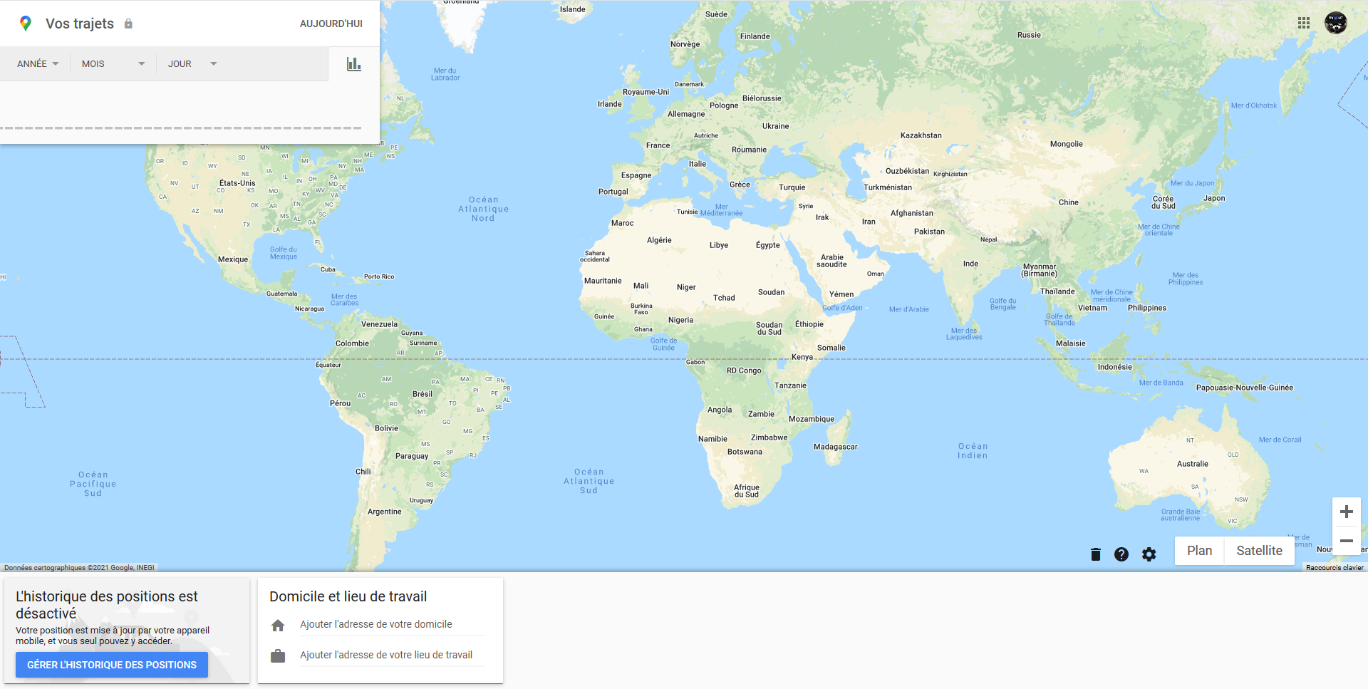 Supression Localisation Google